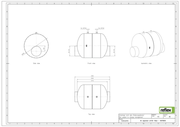 Reflex luchtafscheider LA150 lasaansluit - afb. 4