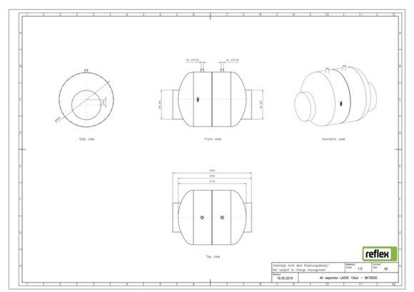 Reflex luchtafscheider LA200 lasaansluit - afb. 4