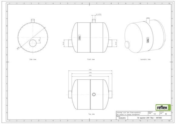 Reflex luchtafscheider LA40 lasaansluiti - afb. 3