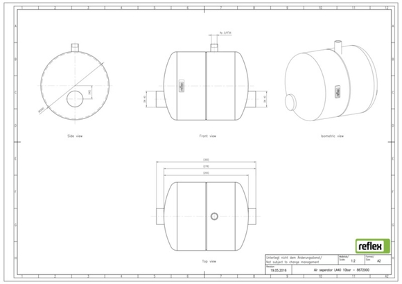 Reflex luchtafscheider LA40 lasaansluiti - afb. 4