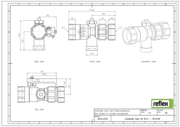 Reflex SU snelkoppeling 1" 7613100 - afb. 3
