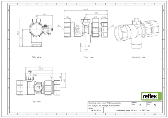 Reflex SU snelkoppeling 1" 7613100 - afb. 4