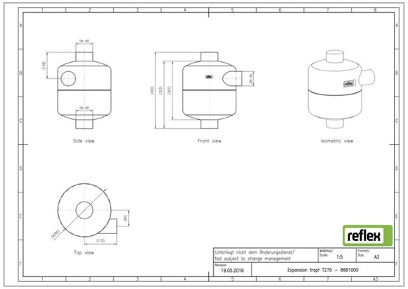 Reflex T270 drukbreekfles grijs 8681000 - afb. 3