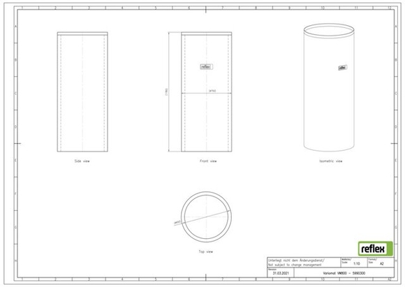 Reflex thermische isolatie VW 800 tbv ba - afb. 3
