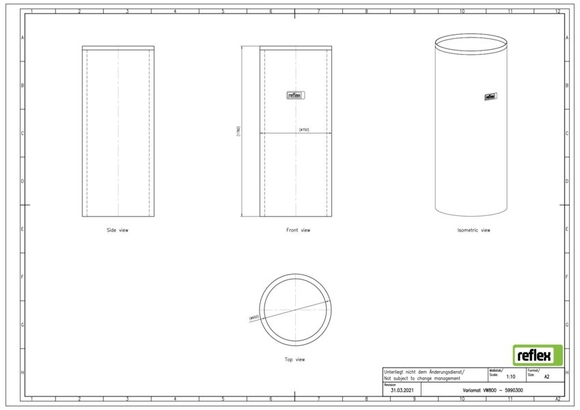 Reflex thermische isolatie VW 800 tbv ba - afb. 3