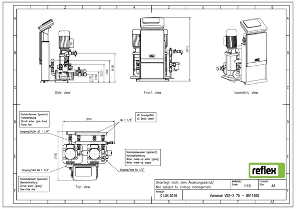 Reflex Variomat VS 2-2/75 stuureenheid m - afb. 3