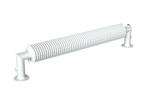 Ribbenbuis conv. D57 lgt. 1700mm staand 2 buis H 1410W DRL - afb. 1