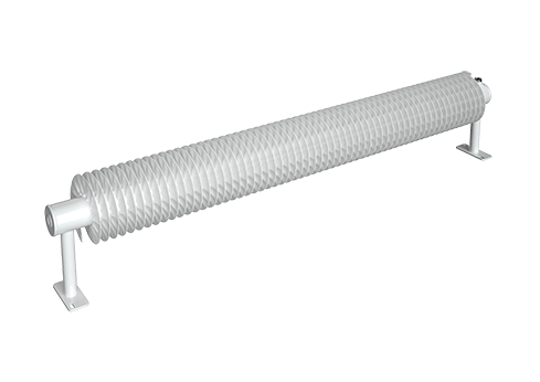 Ribbenbuis conv. D57 lgt. 2600mm vloer 1 buis H 1292W DRL - afb. 1
