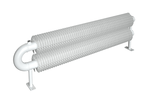 Ribbenbuis conv. D76 lgt. 900 mm vloer 2 buis H 696W DRL - afb. 1