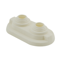 Rozet dubbel O12-20mm hoh=50 wit 0672150