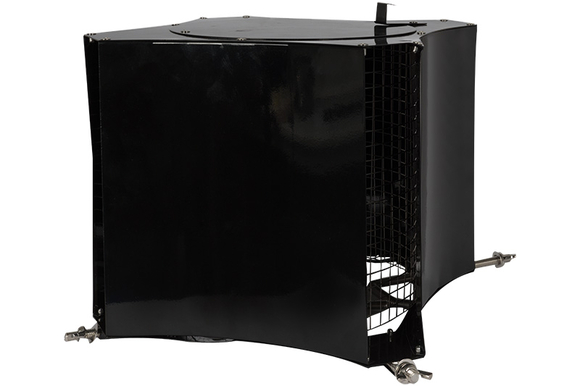 Schoorsteenkap hoog model zwart 300x300x - afb. 1