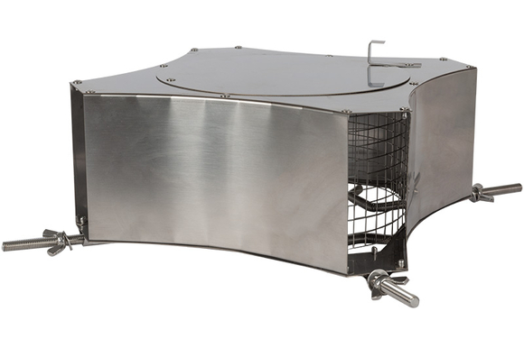 Schoorsteenkap laag model RVS 300x300x15 - afb. 1