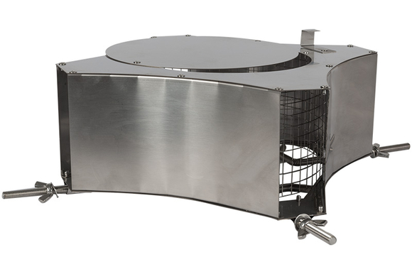 Schoorsteenkap laag model RVS 300x300x15 - afb. 2