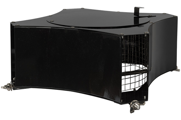 Schoorsteenkap laag model zwart 300x300x - afb. 1