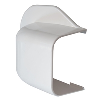 Muurafdekplaat leidingkanaal, kunststof, pvc, opklembaar (snap), hxb 60x80mm, zuiver wit RAL9010