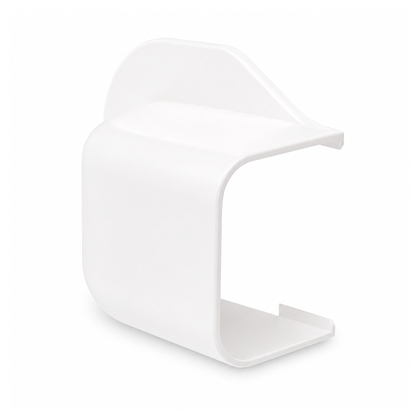 Muurafdekplaat leidingkanaal, kunststof, pvc, opklembaar (snap), hxb 60x80mm, zuiver wit RAL9010 - afb. 1