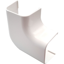 Platte bocht 90gr. 80mmx60mm wit