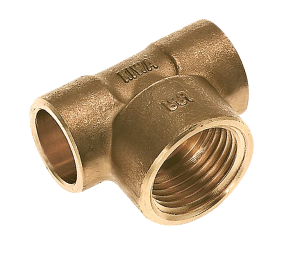 Soldeer T-stuk 15x1/2"x15mm K - afb. 1