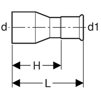 Steel-press Insteekverloop 22x12mm