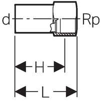Steel-press Overgang 3/4"bix22 spie
