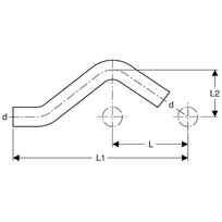Steel-press Passeerbocht 15x15mm