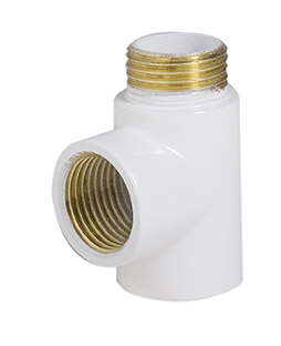 T -stuk 1/2" E mix wit tbv. E-Comfort DRL - afb. 1