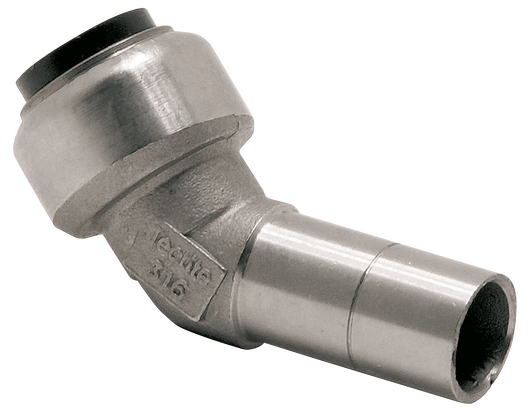 Tectite RVS bocht 45gr 28x28 insteek-pus - afb. 1