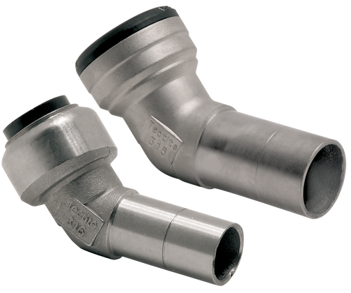 Tectite RVS bocht 45gr 28x28 insteek-pus - afb. 2