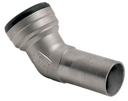 Tectite RVS bocht 45gr 42x42 insteek-pus