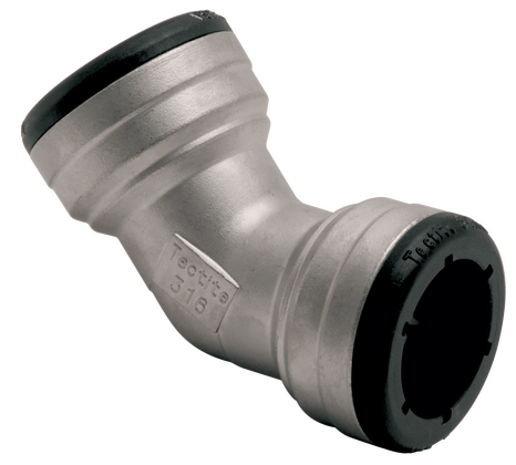 Tectite RVS bocht 45gr 54x54 2x push TS0 - afb. 1