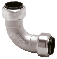 Tectite RVS bocht 90gr 22x22 2x push TS0