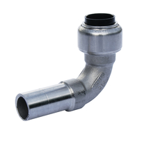Tectite RVS bocht 90gr 28x28 insteek-pus