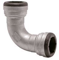 Tectite RVS bocht 90gr 35x35 2x push TS0