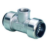 Tectite RVS T-stuk 15x1/2x15 push-bi-pus