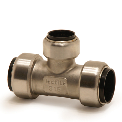 Tectite RVS T-stuk 28x18x28 3x push TS13 - afb. 1