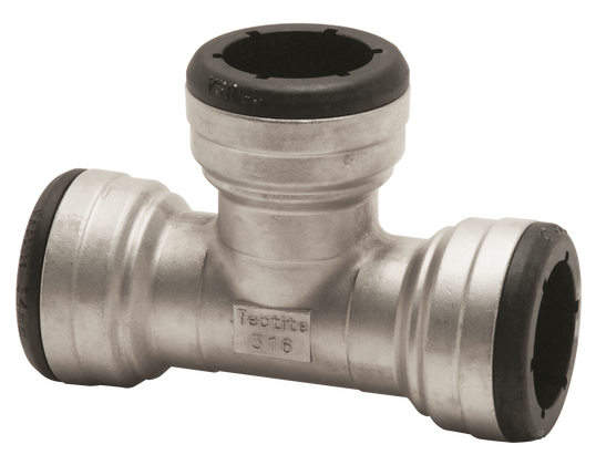 Tectite RVS T-stuk 35x35x35 3x push TS13 - afb. 1