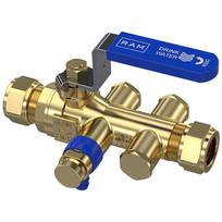 Terugstroombeveiliging EA met kogel en aftap 15mm knel k