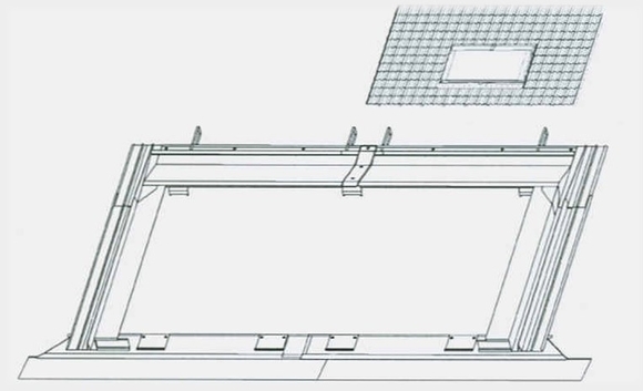 Vaillant inbouw montageset voor in dak m - afb. 1