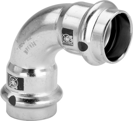 Viega Prestabo bocht 15mm 90° 1116 2x pers 1116 staal/vz m/SC - afb. 2