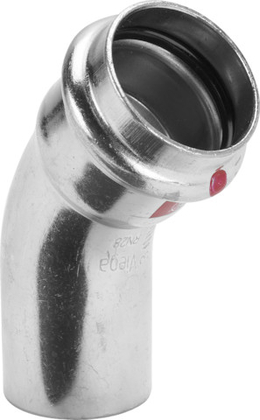 Viega Prestabo bocht 22mm 45° 1126.1 spie-pe 558352 staal/vz m/SC - afb. 1