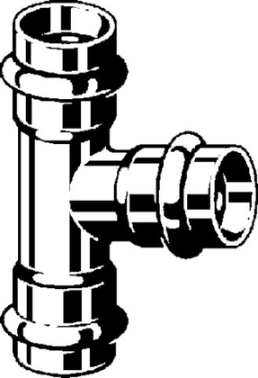 Viega Prestabo T-stuk 22x15x22 1118 3x pers 558697 staal/vz m/SC - afb. 3