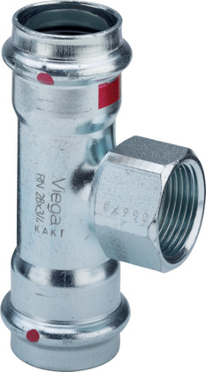 Viega Prestabo T-stuk 28x1/2"x28 pe-bi-pe 1117.2 staal/vz m/SC - afb. 1