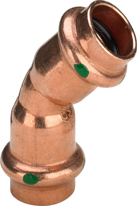 Viega Profipress bocht 15mm 45° 2x pers 2426 292348 koper m/SC - afb. 1