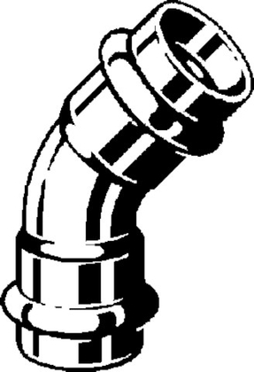 Viega Profipress bocht 28mm 45° 2x pers 2426 292362 koper m/SC - afb. 3